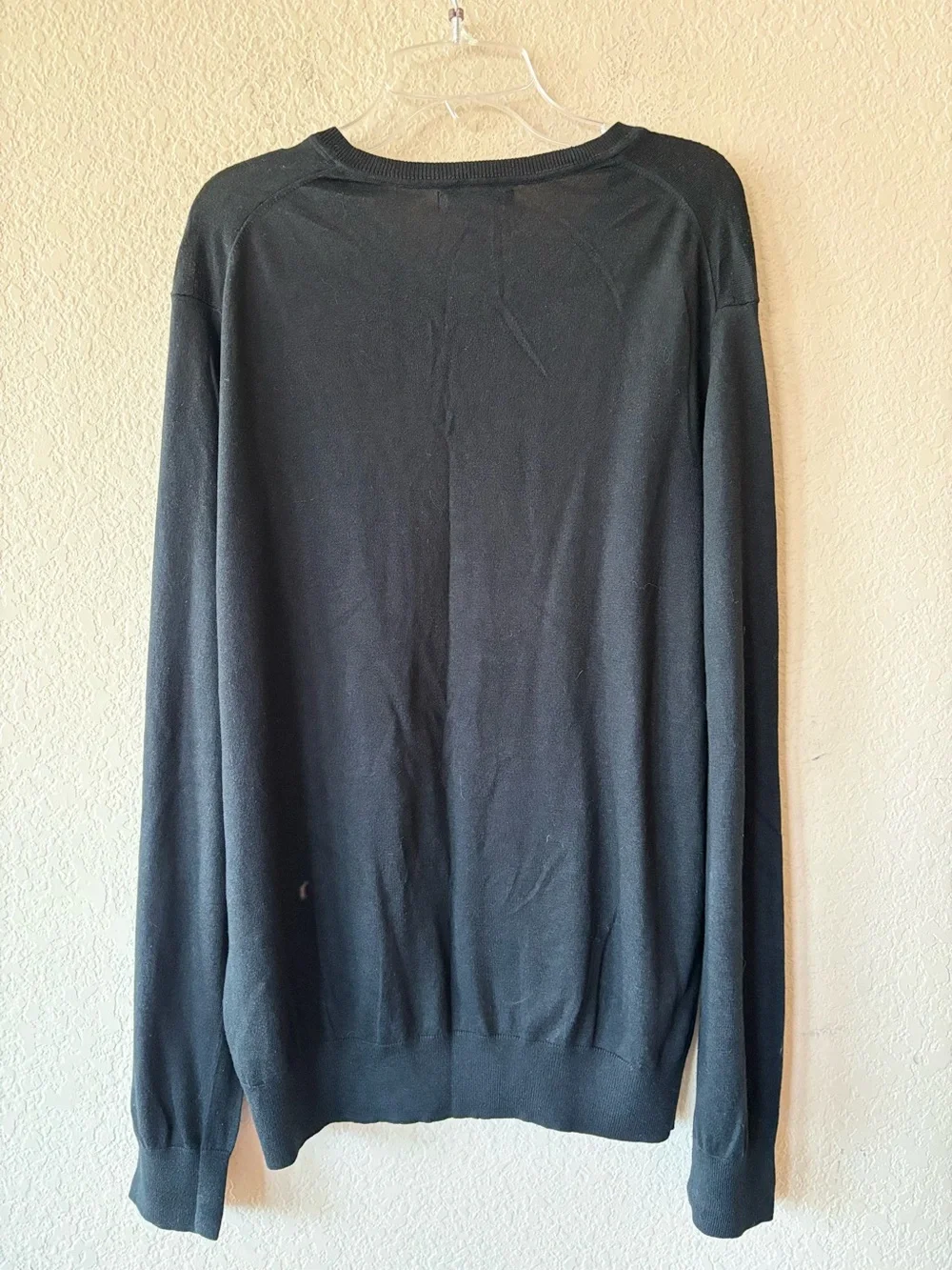 Banana Republic Luxury Blend Black V-Neck Sweater –‎ Silk, Cotton& Cashmere L